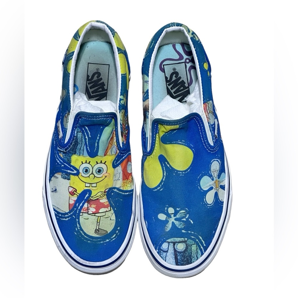 Vans X Spongrbob Collab Slide On Sneaker 8.5 Men’s OR 10 Women Release Box I